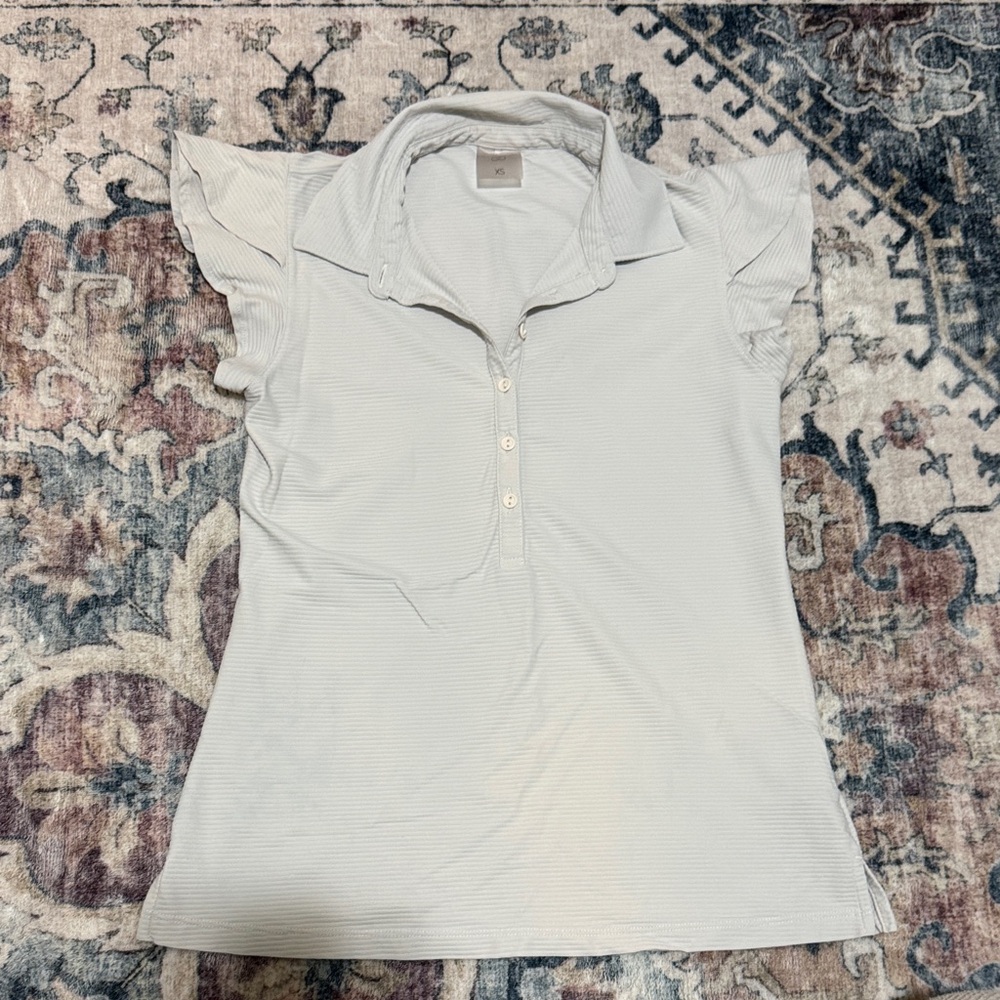 CALIA by Carrie Underwood White Athletic Button Down Shirt